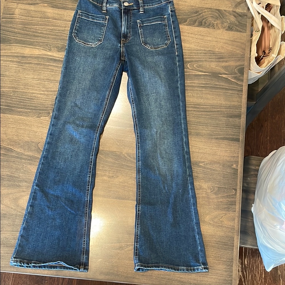 Aeropostale Blue Flare Wide Leg Jeans